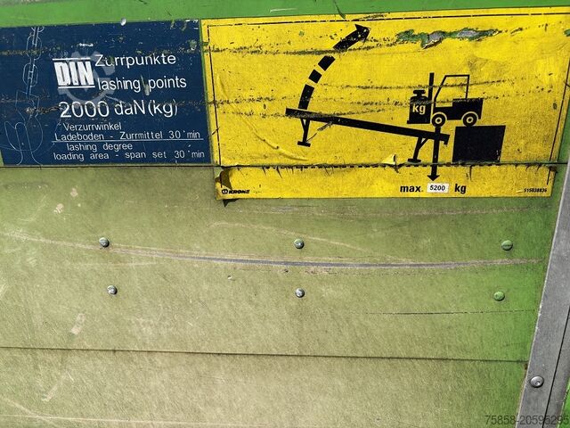 Swap body with flatbed Krone Baustoff 7,45 Multilockrahmen Türen