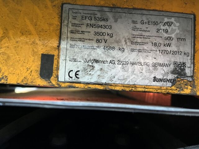 Electric 4-wheel forklift Jungheinrich EFG535k