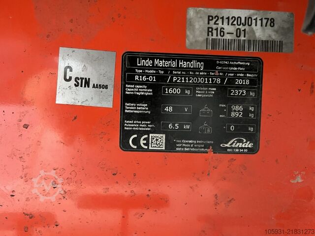 Reach Truck Linde R16-01