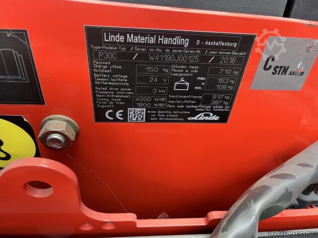 Tow Tractor Linde P30C