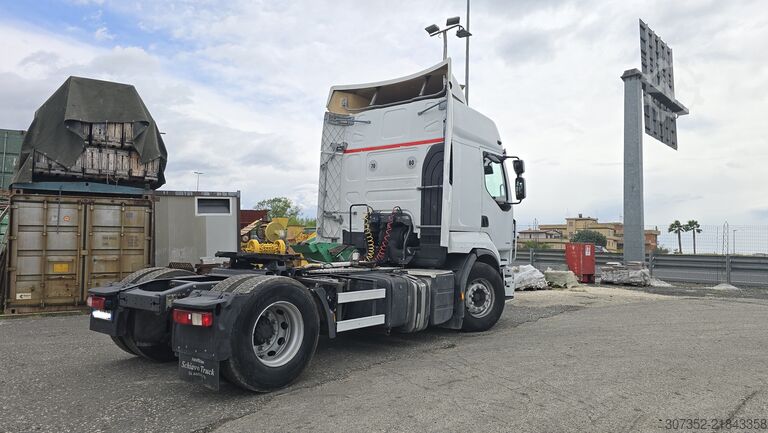 Road tractor with crane semi-trailer Renault truck 460