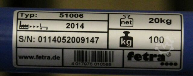 Gas bottle transport trolley fetra 51006