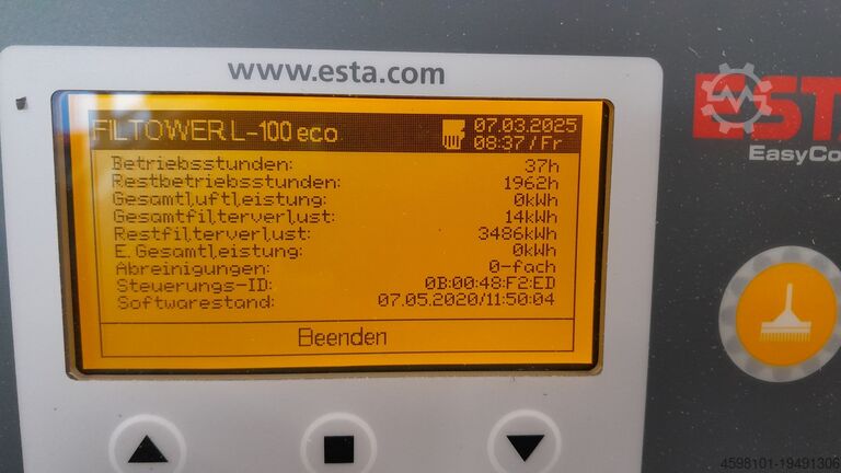 Welding fume extraction ESTA - 793100 Filtower L-100