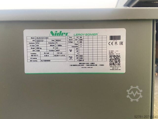 Aggregat Perkins 4012-46TAG2A - 1.650 kVA Generator - DPX-19823-O