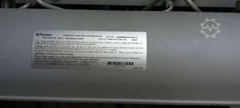 Aggregat Perkins 4012-46TAG3A - 1.880 kVA Generator - DPX-19824-O