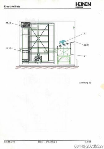 Arctic Spiral Froster Typ SF 6.6-11-32 S Heinen Arctic Spiral Freezer Type SF 6.6-11-32
