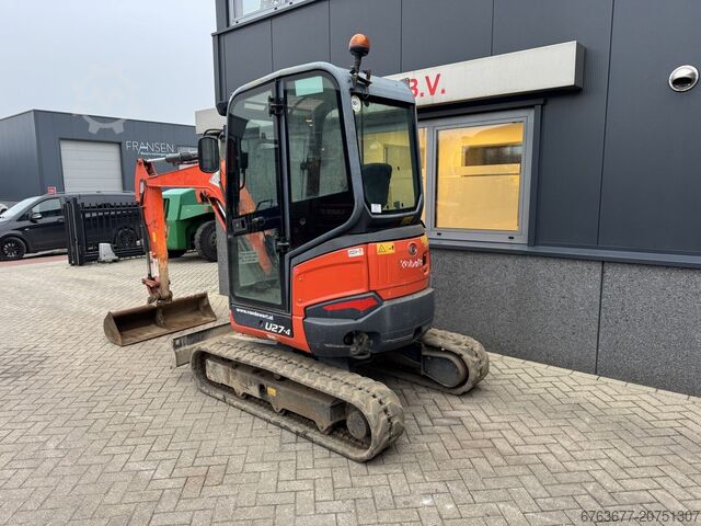 Kubota U27-4 mini excavator/tracked digger, 1 bucket, 2016, diesel KUBOTA U27-4 minigraver/graafmachine rups 1 bak 2016 Diesel