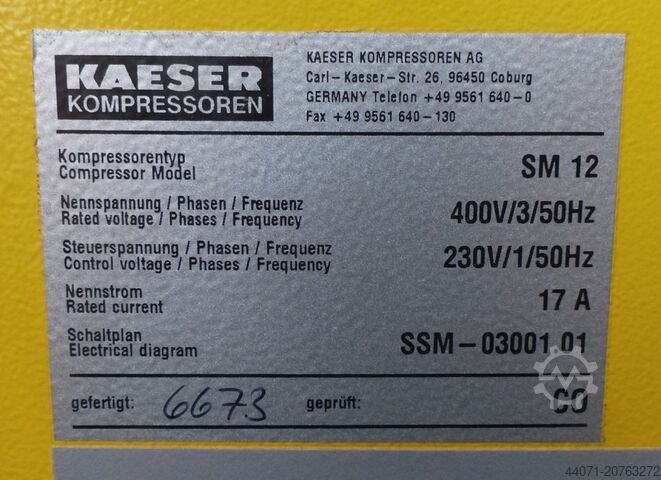 Schraubenkompressor SM12 Kaeser SM12