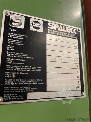 Gleitschleifanlage Gleitschleifmaschine Spaleck VA 240