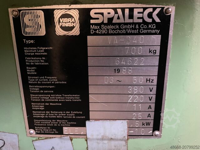 Gleitschleifanlage Gleitschleifmaschine Spaleck VA 240