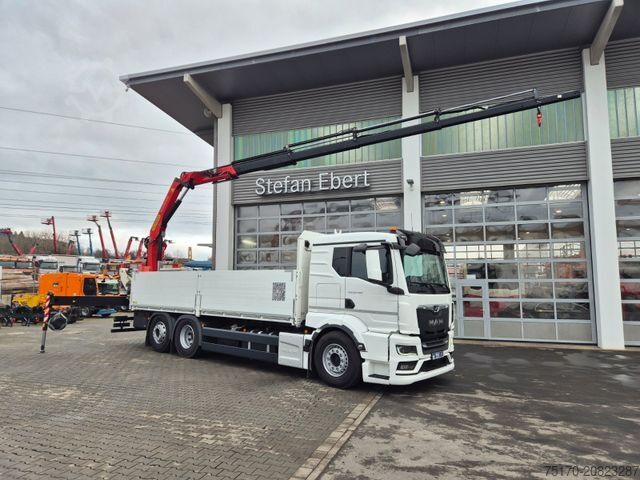 LKW mit Pritsche (offen) MAN TGS 26.470 6x2-4 LL Palfinger PK19.001 SLD5 Funk