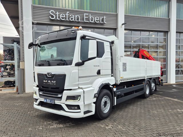 LKW mit Pritsche (offen) MAN TGS 26.470 6x2-4 LL Palfinger PK19.001 SLD5 Funk