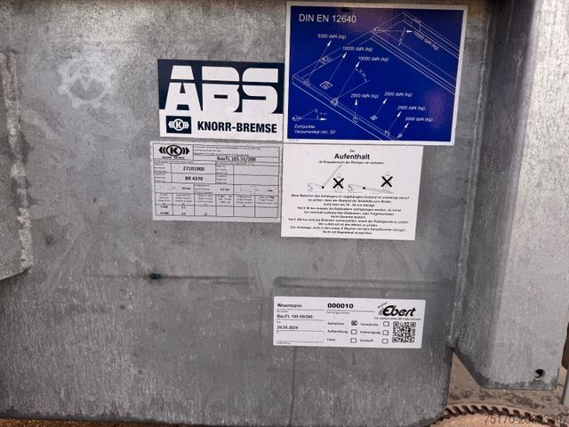 Tieflader Anhänger Wörmann BauTL105.55/200 Rampen verzinkt