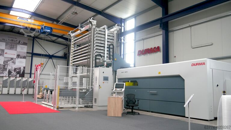 Demonstration laser cutting machine Durma HD-F 3015 Fiber mit Regalsystem 6 kW