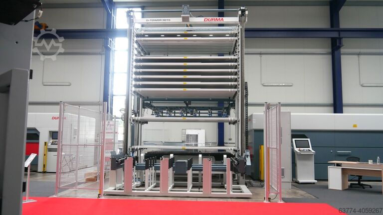 Demonstration laser cutting machine Durma HD-F 3015 Fiber mit Regalsystem 6 kW