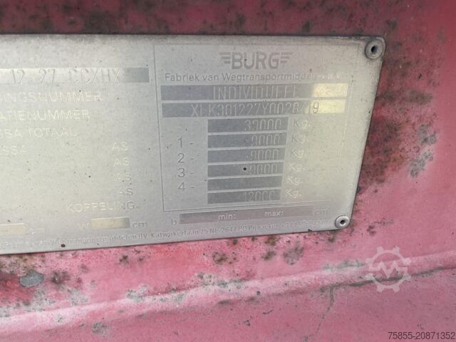 Container transport Burg BPO 12-27 CCXHX 20-30FT Tank / BPW Axles / ADR ...