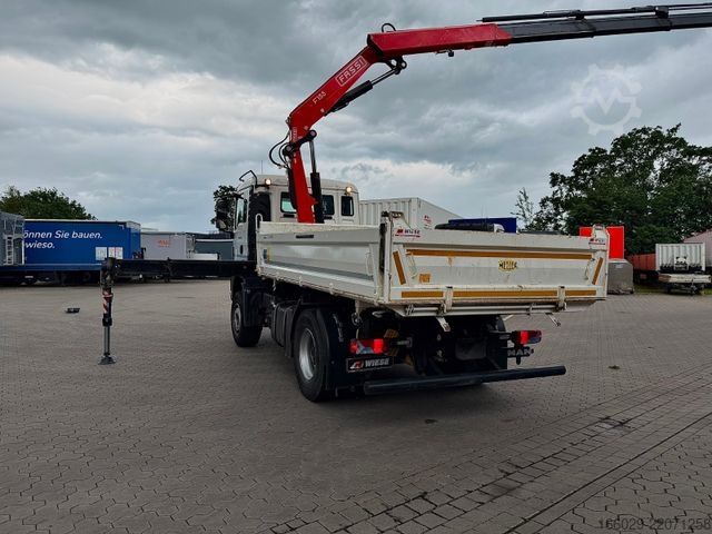 Three-sided tipper truck MAN 18.430 TGS Kran Fassi F155, Kipper