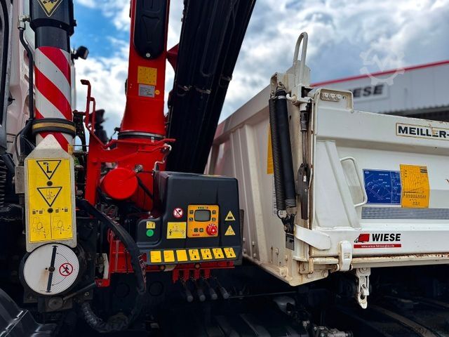 Three-sided tipper truck MAN 18.430 TGS Kran Fassi F155, Kipper