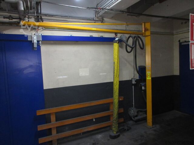 Column swing crane Chain Hoist Demag Timmer Kran Drehkran Hallenkran KBK 100 125Kg L 3m + 40KG Saugheber