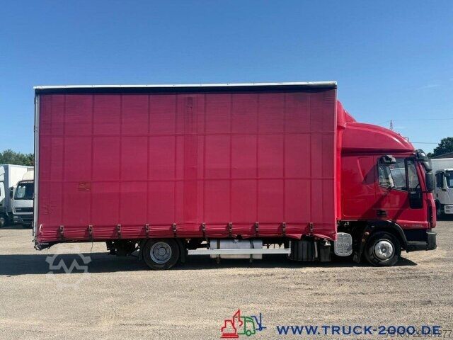 Flatbed truck with tarp Iveco 80E22 Jumbo Schiebeplane L+R Gr. Haus AHK Klima