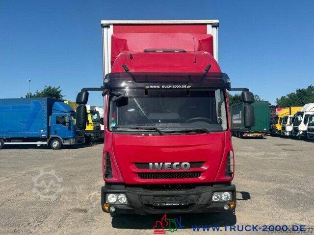 Flatbed truck with tarp Iveco 80E22 Jumbo Schiebeplane L+R Gr. Haus AHK Klima