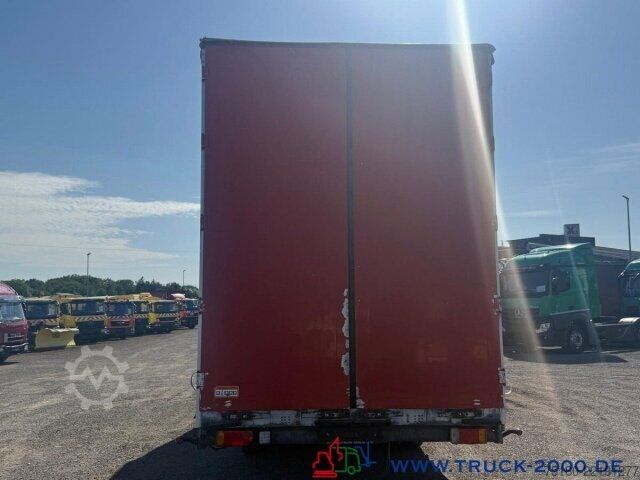 Flatbed truck with tarp Iveco 80E22 Jumbo Schiebeplane L+R Gr. Haus AHK Klima