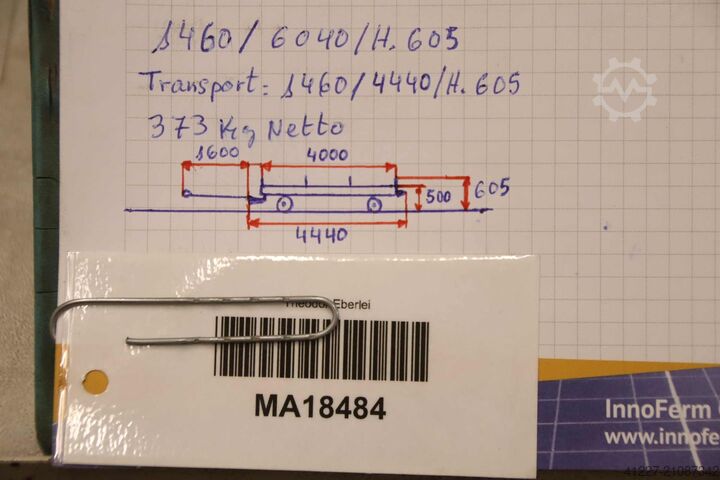Schwerlast-Transportwagen 3 Tonnen unbekannt 4000/1460/H605 mm