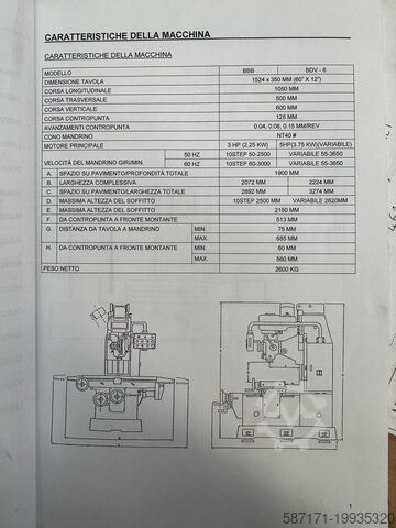 Gebrauchte FBF 70 CNC Fräsmaschine Itama FBF 70 VE CNC