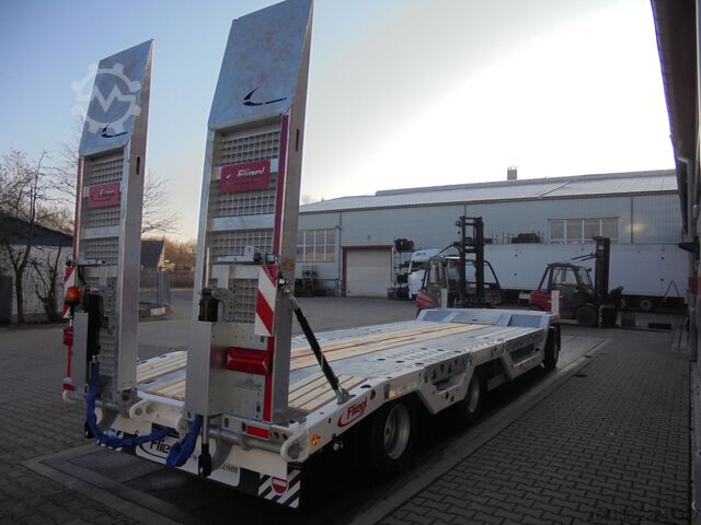 Low loader trailer FLIEGL Tiefladeanhänger DTS 300 mit Radmulden