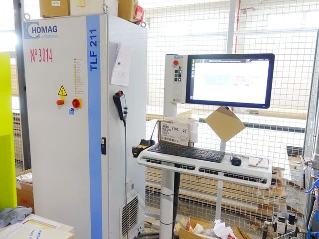 PANEL BEAM SAW+AUTOMATIC STORAGE SYSTEM HOLZMA (HOMAG Group) HPP 300 / 56 / 56 PROFILINE + TFL 211/10