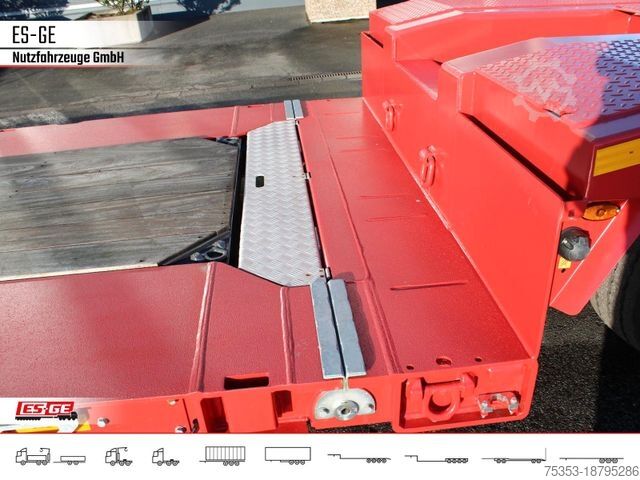 Tieflader-Sattelauflieger FAYMONVILLE Megamax Tiefbett 2x10 t, Bolzen-Laschen-Kupplung