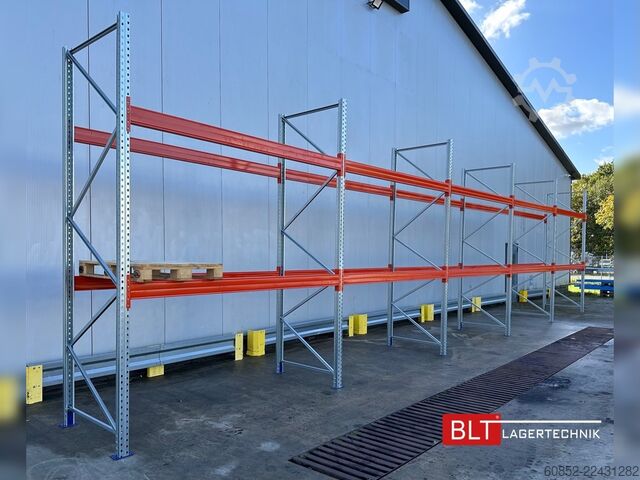 Heavy-duty shelf ca. 14 lfm. Palettenregale H: 350cm Fachlast: 3000 kg , 45 Palettenplätze