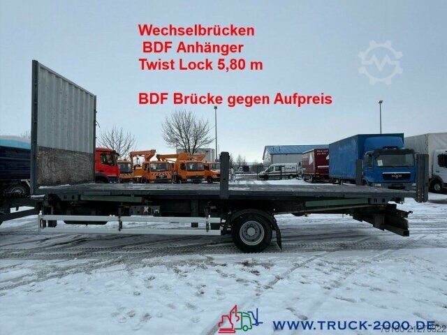 Swap chassis trailer Ackermann Z-EA-F BDF 5.80m Twist Lock *ohne Aufbau*
