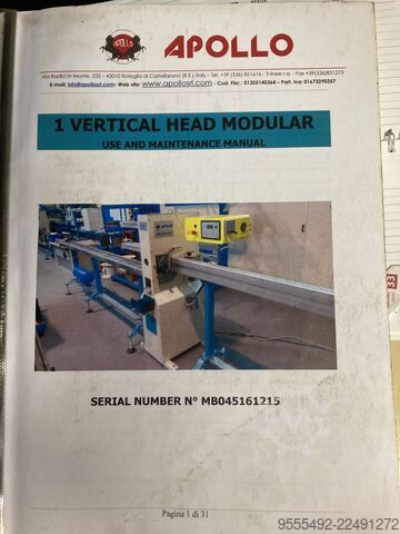 MB045161215 Apollo SRL Macchine Utensili Modular 1 vertical head punching machine