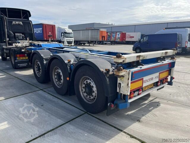 Container transportation RENDERS-HAS O4/DA 08 EURO 800 CONTAINERCHASSIS