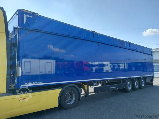 Open semitrailer with tarp Schwarzmüller J-Serie Vollalu 2x Liftachse el. Verdeck