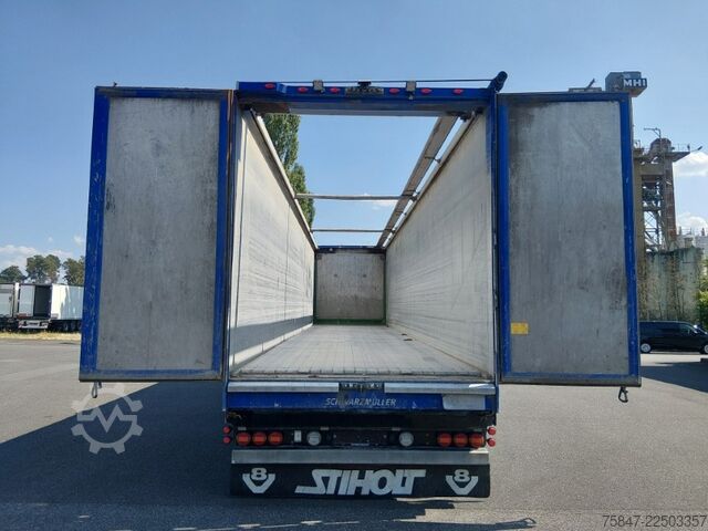Open semitrailer with tarp Schwarzmüller J-Serie Vollalu 2x Liftachse el. Verdeck