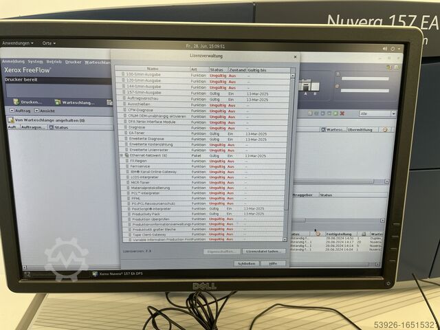 B/W production system Xerox Nuvera 157 EA only 3.2 mio clicks incl. Paperdeck, Stacker