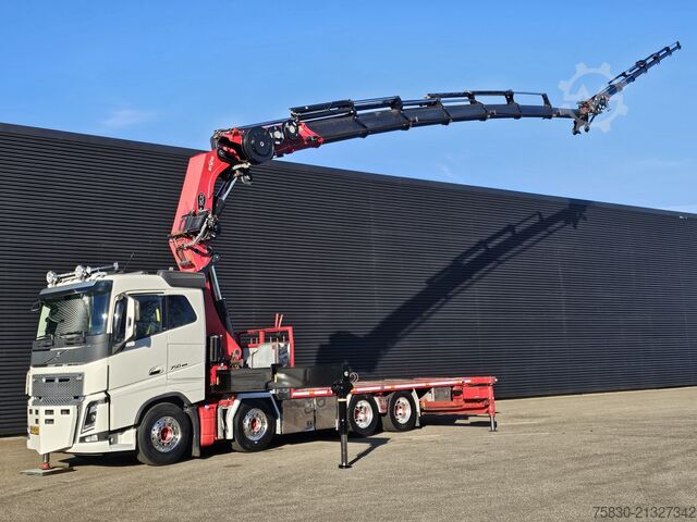 Crane truck Volvo FH 16 750 8x4 / HMF 95 tm / JIB / WINCH / WORK ...