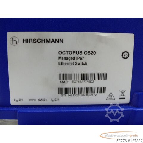 Component Hirschmann OCTOPUS OS20-002000T5T5T5-TBBY999GMSE3S Ethernet Switch