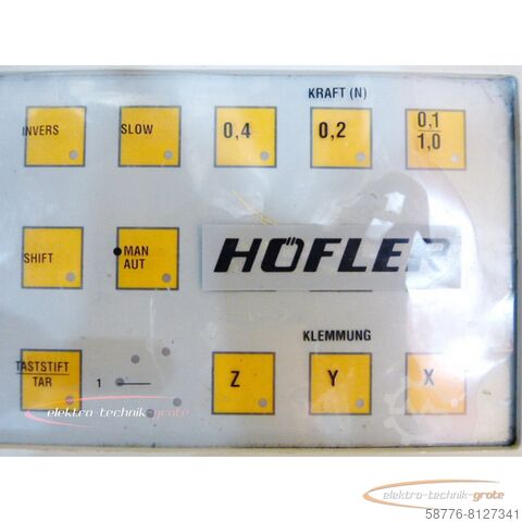 Component Höfler Maschinenbedientafel 393 x 146 mm
