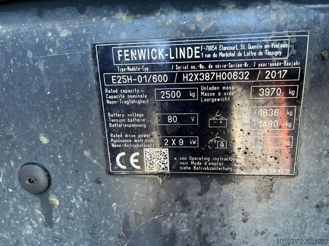 Electric 4-wheel forklift Linde E25H-01/600