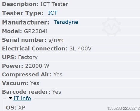 ICT-Prüfstation Teradyne GR2284i