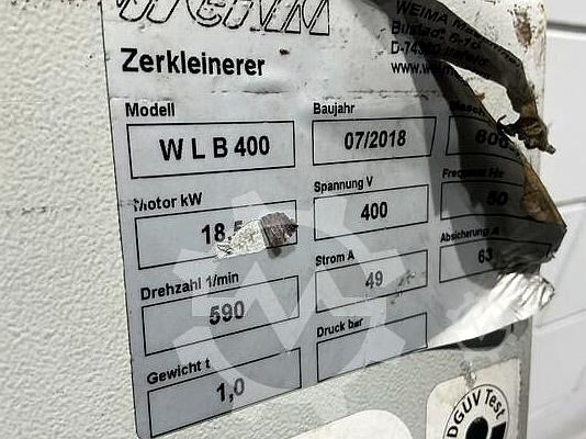 Zerkleinerungsmaschinen Weima WLB 400 2018 Weima WLB 400