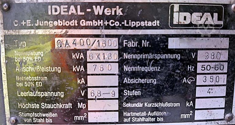 Gitterschweißanlage Ideal GA 400/1600