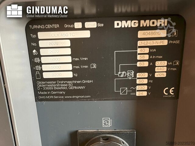 Turn-Mill Centre DMG MORI CLX 450 TC
