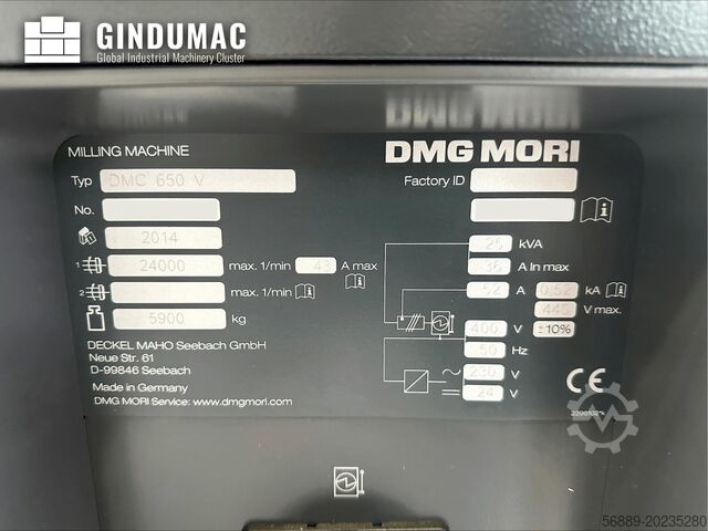 Vertical Machining Centre DMG MORI DMC 650 V
