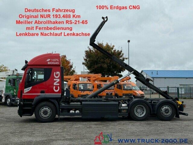 Abrollkipper Iveco Stralis AT260 CNG Erdgas 6x2 Meiller RS2165 FB