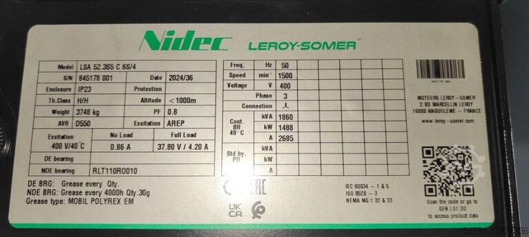 Generator set Cummins KTA50-G16A - 2.000 kVA Generator - DPX-19849.8