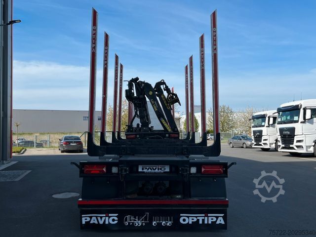 Logging truck MAN TGX 6x4 mit PAVIC HTA 20 66Z Tajfun LIV L150Z